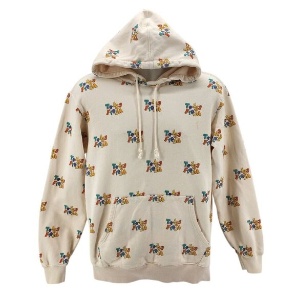Teddy Fresh Ethan Hila Klein All Over Print Cream Hoodie Sweatshirt Adult Medium - Picture 1 of 13